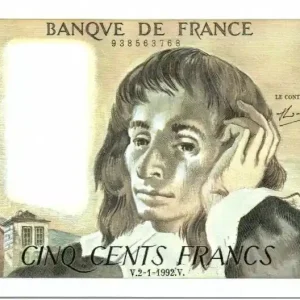 Nouvel Arrivage Billet France 500 Francs Pascal - 02-01-1992 Série L.376