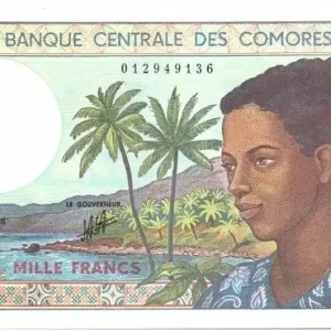 Super Prix Billet Comores 1000 Francs Femme, île d'Anjouan - 1994 Série E.06