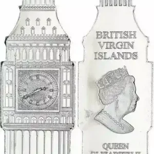 Prix Cassé Iles Vierges Britanniques 1 Dollar Big Ben - Elisabeth II - 2016