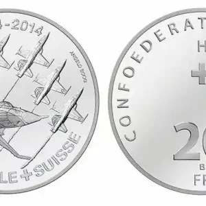 Suisse 20 Francs Patrouille aérienne Suisse - 2014 Argent Achat Immédiat