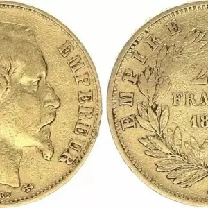 Vente Flash France 20 Francs Napoleon III Tete nue - 1858 A Paris