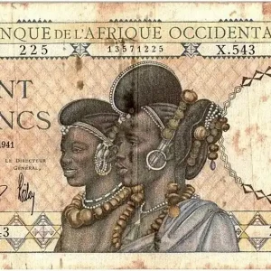 Commande En Gros Billet B A O 100 Francs Femmes Foulahs - 1941