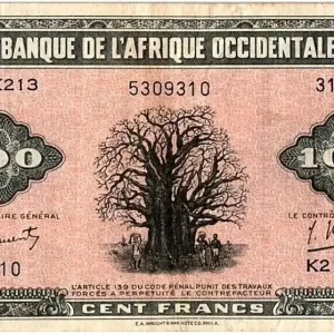Billet B A O 100 Francs Baobab - 1942 Nouveauté