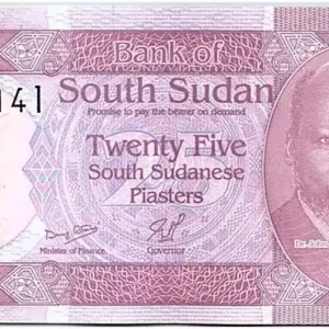 Billet Sud Soudan 25 Piastres Dr John Garang de Mabior - Fleuve - 2011 Offre Spéciale