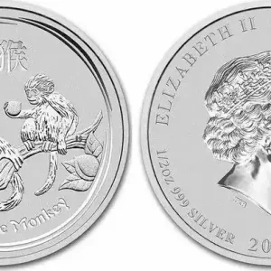 Promotion Australie 50 Cents Elisabeth II - Singes 1/2 Once Argent 2016