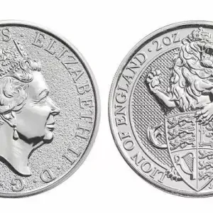 Marque Royaume-Uni 5 Pounds Elisabeth II - Lion Armoiries 2 Onces Argent 2016