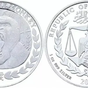 Somaliland 1000 Shillings Gorille - Once Argent 2016 Populaire