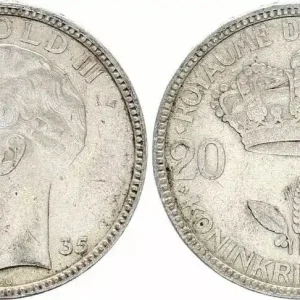 Belgique 20 Francs Léopold III - Armoiries 1935 Promotion