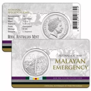 Australie 50 Cents Australie en Guerre - Malaya 2016 Soldes