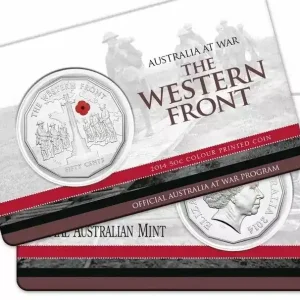 Édition Limitée Australie 50 Cents Australie en Guerre - Front de l'Ouest 2014
