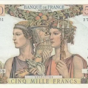 En Vogue Billet France 5000 Francs Terre et Mer - 05-04-1951 Série S.61