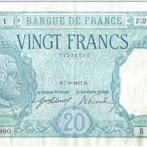 Nouvelle Collection Billet France 20 Francs Bayard - 07-09-1917 Série F.2890