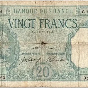 Billet France 20 Francs Bayard - 13-12-1918 Série V.5993 Bon Plan