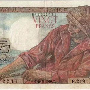 Billet France 20 Francs Pêcheur - 19-05-1949 Série F.219 Nouveauté