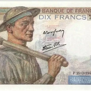 Nouvelle Collection Billet France 10 Francs Mineur - 25-03-1943 Série P.53