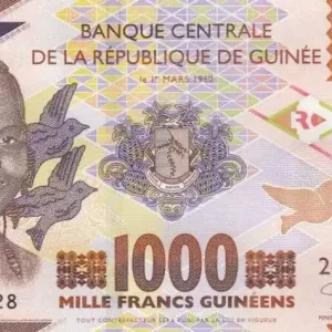 Billet Guinée 1000 Francs Jeune Femme - Mine de Bauxite - 2015 Jusqu’à Épuisement Des Stocks