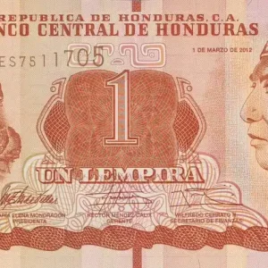 Dernier Modèle Billet Honduras 1 Lempira Lempira - Ruines de Copan 2012