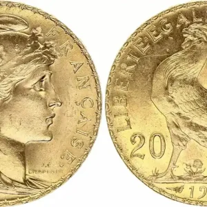 France 20 Francs Marianne - Coq 1913 Or Remise