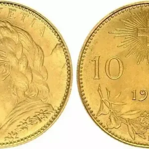 Retour Gratuit Suisse 10 Francs Vreneli 1922 - B