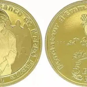 France - Monnaie de Paris 5 Euros Abbé Pierre - 1/25 Once - 2012 Frappe BE Seulement Aujourd’hui