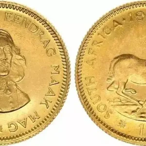 Nouvel Arrivage Afrique du Sud 1 Rand Jan van Riebeeck - Springbok 1967 - Or