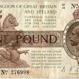 Billet Royaume-Uni 1 Pound Roi George V et St George - 1922 Solde