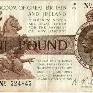 Billet Royaume-Uni 1 Pound Roi George V et St George - 1922 Meilleur Prix