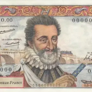 Billet France 50 NF Henri IV - Spécimen n°282 Seulement Aujourd’hui