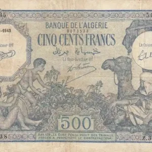 Commande En Gros Billet Algérie 500 Francs Bedouin - Oasis - 23-04-1943 Série Z.35