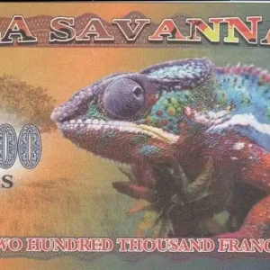 Seulement Aujourd’hui Billet Animaux 200000 Francs, La Savana - Cameleon - 2016