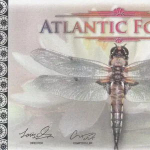 Billet Territoires Equatoriaux 1000 Aves Dollars, Atlantic Forest - Libélulle - 2016 Marque