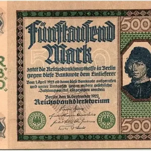 Billet Allemagne 5000 Mark Spinelli - 16-09-1922 Série G G Certifié