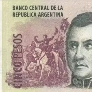 Satisfait Ou Remboursé Billet Argentine 5 Pesos J. San Martin - Mendoza - Série I 2013