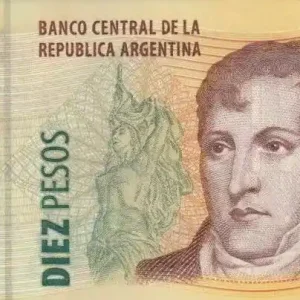 Promotion Saisonnière Billet Argentine 10 Pesos M. Belgrano - Rosario - Série P - 2012 - Neuf - P.354b