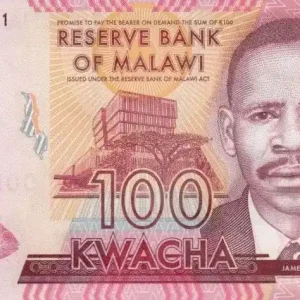 Billet Malawi 100 Kwacha James Frederick Sangala - 2016 Offre Du Jour