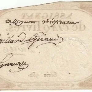 Billet France 5 Livres 10 Brumaire An II - 31.10.1793 - Vérificateur Rare ! Série 952 Garantie Incluse