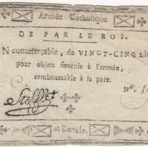 Édition Limitée Billet France 25 Livres Bon de Maulevrier dit Bon de Stofflet - 1794
