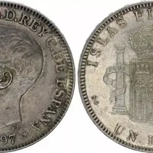 Promotion Philippines 1 Peso Alphonse XIII - 1897