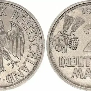 Allemagne 2 Mark Aigle - 1951 F Stuttgart Retour Gratuit