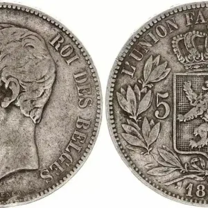 Belgique 5 Francs Leopold I - Armoiries - 1851 Acheter En Ligne