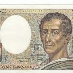 Billet France 200 Francs Montesquieu - 1983 - Fauté appendice de papier suppl. Affaire À Saisir