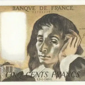 Remise Billet France 500 Francs Pascal - 02-01-1969 Série E.12