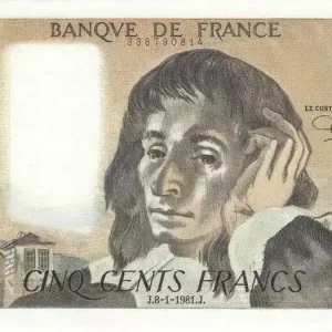Prix Promo Billet France 500 Francs Pascal - 08-01-1981 Série N.136