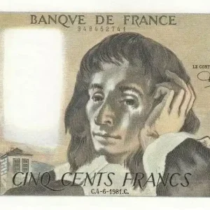 Billet France 500 Francs Pascal - 04-06-1981 Série K.140 Promotion Saisonnière