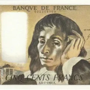 Prix Cassé Billet France 500 Francs Pascal - 04-01-1968 Série Y.1