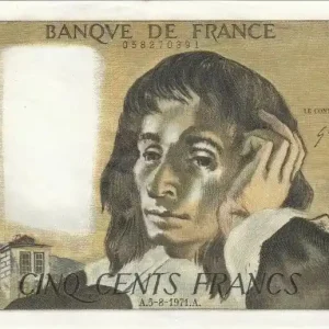 Dernier Modèle Billet France 500 Francs Pascal - 05-08-1971 Série H.24