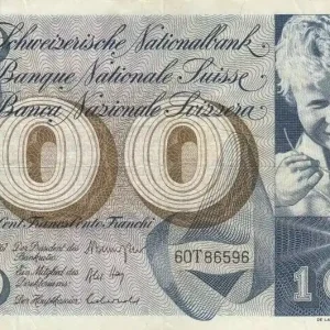 Billet Suisse 100 Francs Enfant - St Martin - 30-06-1967 Série 60T Super Prix