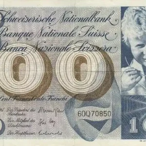 Billet Suisse 100 Francs Enfant - St Martin - 30-06-1967 Série 60Q Offre Spéciale