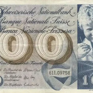 Billet Suisse 100 Francs Enfant - St Martin - 30-06-1967 Série 61L Vente Directe