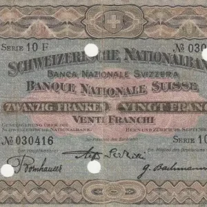 Billet Suisse 20 Francs Paysanne - 29-09-1927 Série 10 F Achetez Aujourd’hui